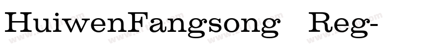 HuiwenFangsong   Reg字体转换